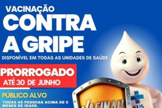 Sorriso: Campanha de imunização contra a gripe segue até 30 de junho Sorriso: Campanha de imunização contra a gripe segue até 30 de junho