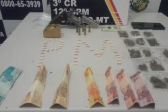 Sorriso: PM prende homem por tráfico de drogas e porte ilegal de arma