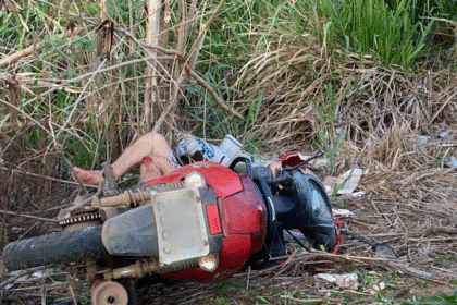 Sorriso: Motociclista embriagado é socorrido após colidir em poste na nova duplicação da Avenida Claudino Frâncio