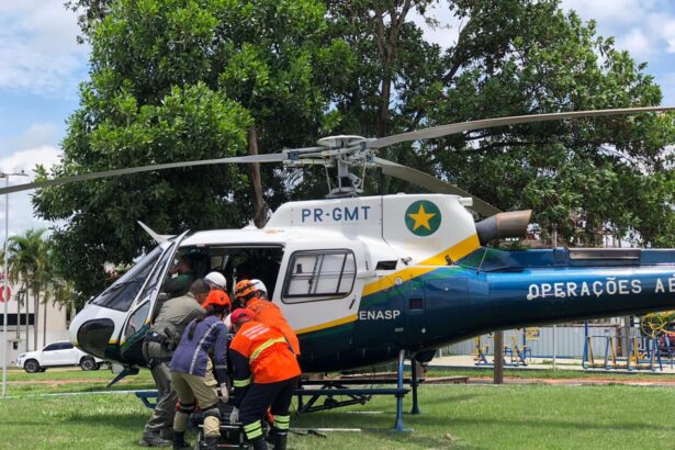 Sorriso: Ciopaer é acionado para resgatar homem que teve perna dilacerada durante trabalho em fazenda, em Boa Esperança do Norte