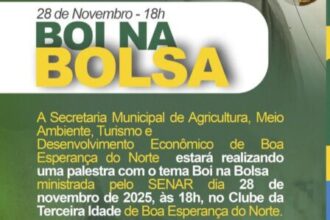 Boa Esperança do Norte: Secretaria de Agricultura promove palestra “Boi na Bolsa” em parceria com o SENAR