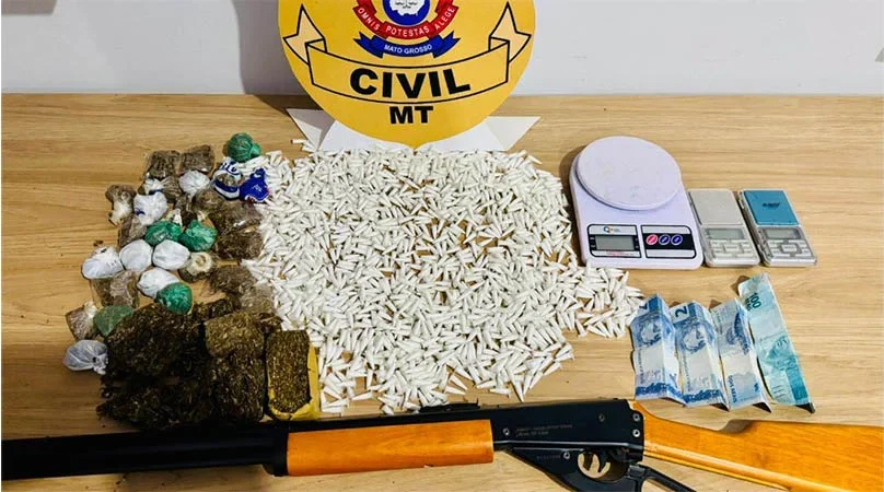 Tapurah: Polícia Civil apreende grande quantidade de droga embalada para venda