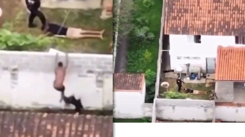 Traficante tenta fugir de policial e ‘dá de cara’ com pitbull