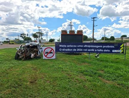 Sinop: Ladrão furta peças de veículo exposto em campanha da PRF na BR-163