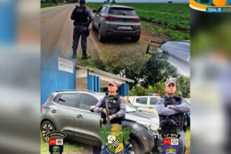 Boa Esperança do Norte: PM recupera carro roubado em São Paulo