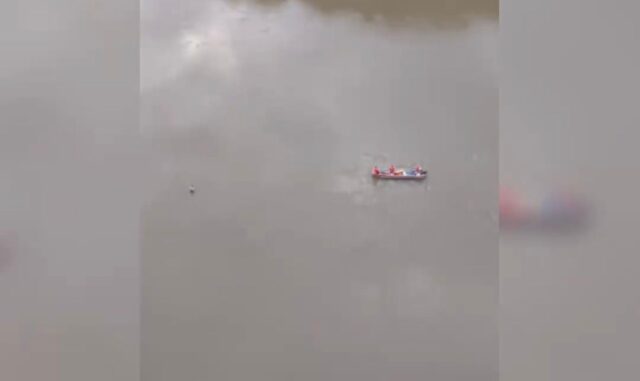 Sorriso: Ciopaer auxilia no resgate de homem que tentou atravessar rio Teles Pires nadando e ficou ilhado no meio do rio