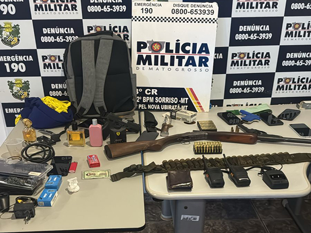 Nova Ubiratã: Bandidos roubam casa, amarram vítima, levam caminhonete e objetos, mas são presos pela PM