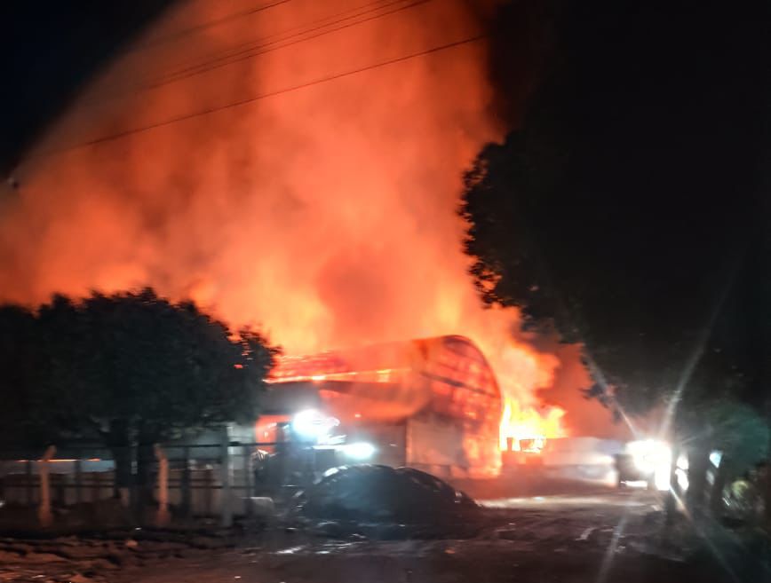 Sorriso: Incêndio de grandes proporções atinge algodoeira Celeste