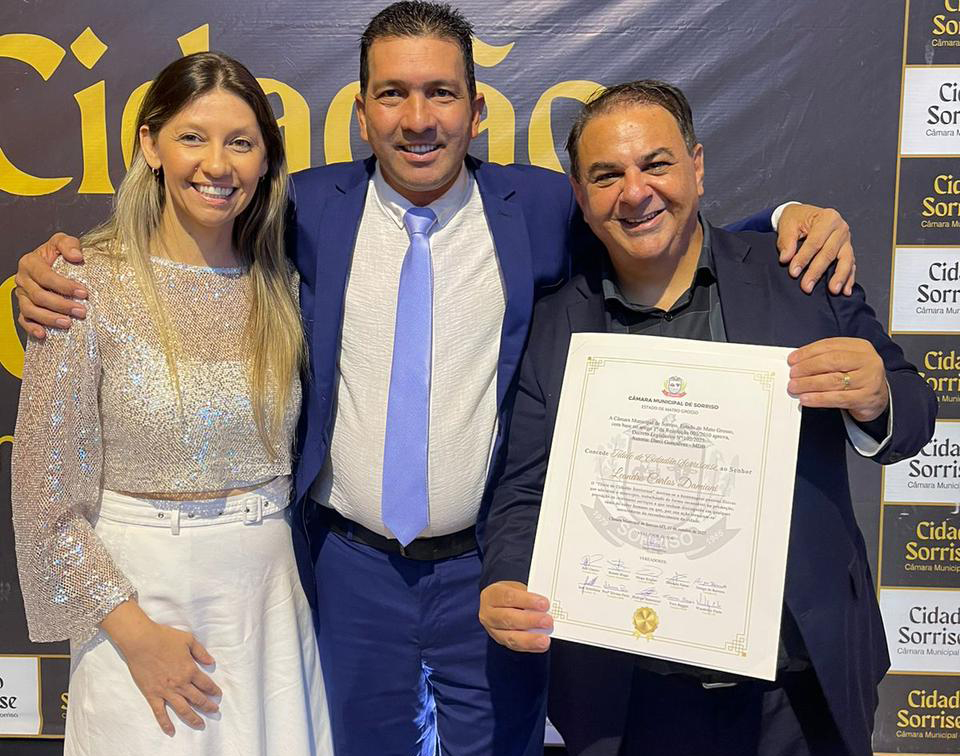 Damiani recebe Título de Cidadão Sorrisense pela sua história com o município