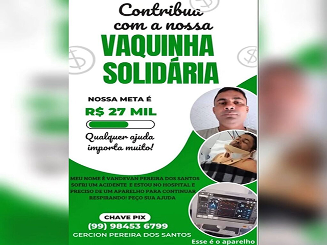 Boa Esperança do Norte: Comunidade se mobiliza em vaquinha solidária para ajudar Vandervan Pereira dos Santos