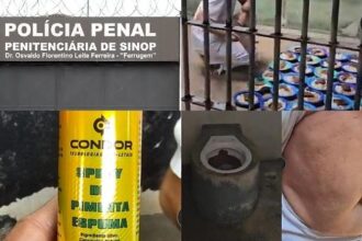 Sinop: Detento morre após agente despejar spray de pimenta no nariz