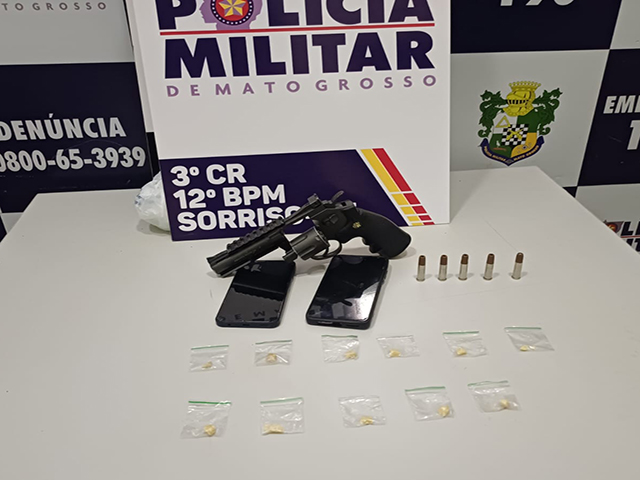 Sorriso: PM prende 2 por tráfico e com simulacro de airsoft
