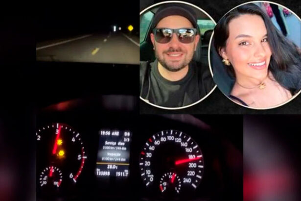 Sorriso: Antes de morrer carbonizado com amiga, em acidente na MT-490 na Comunidade São Luiz Gonzaga, motorista postou vídeo andando a quase 200km/h