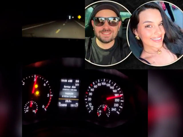 Sorriso: Antes de morrer carbonizado com amiga, em acidente na MT-490 na Comunidade São Luiz Gonzaga, motorista postou vídeo andando a quase 200km/h