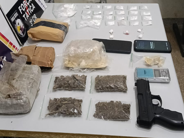 Sorriso: Homem tenta fugir da Força Tática mas é preso com  2 kg de drogas