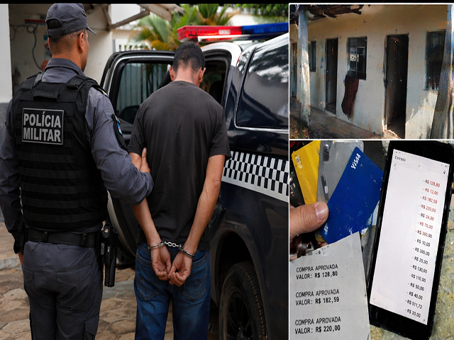 Nova Ubiratã: PM prende ladrão que furtou casa, fez compra no cartão da vítima, apanhou de populares e se escondeu em kitnet