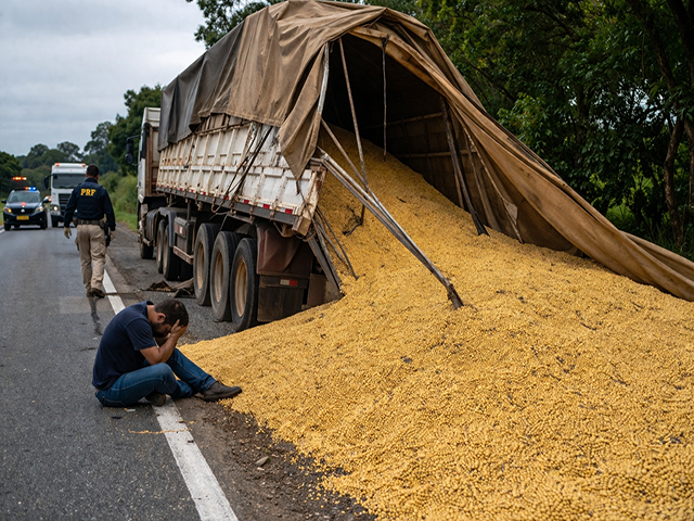 Sorriso: Transportadoras são condenadas por perda total de soja após mal súbito de motorista