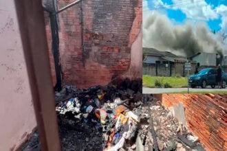 Sorriso: Carregador na tomada causou incêndio em quitinete; Bombeiros combaterem incêndio