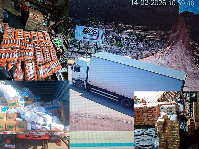 Sorriso: R.A.I.O intercepta e apreende caminhão abarrotado de cestas básicas que seriam distribuídas pelo CV