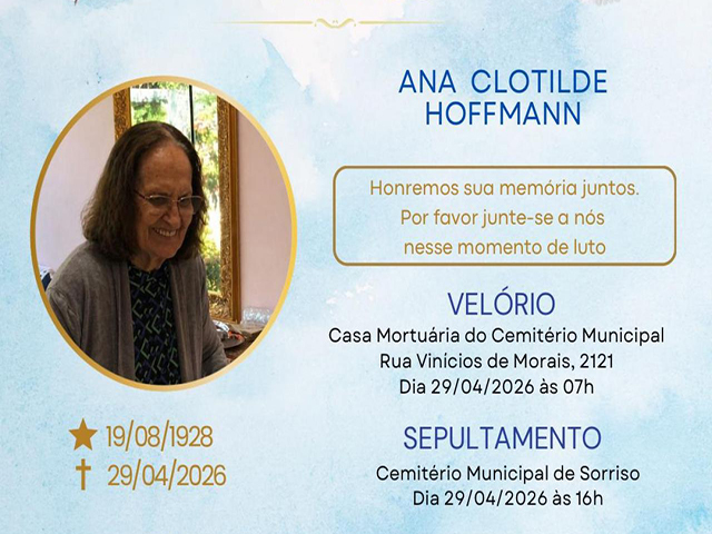 Sorriso: Morre “Dona Ana” conhecida por levar acolhimento e mensagem de fé, em especial aos doentes