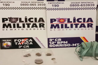 Sorriso: Mulher é presa dirigindo bêbada, com carro atrasado e com maconha e cocaína; ela disse que ia fazer “uns corres”