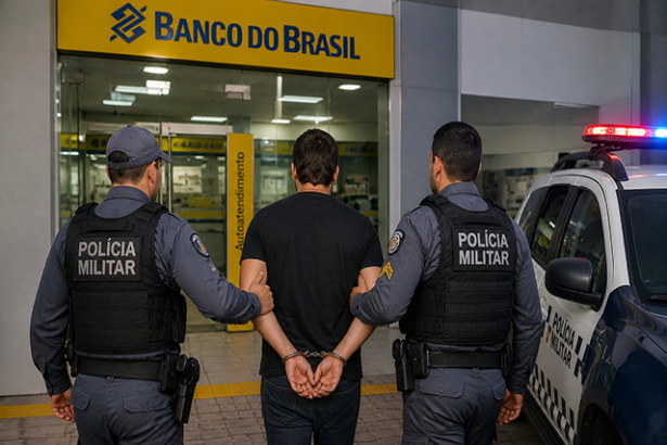 Ipiranga do Norte: Vigilante do Banco do Brasil é preso pela PM com mandado de prisão em aberto