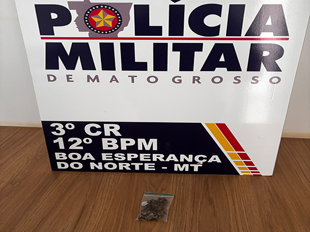 Boa Esperança do Norte: Homem é preso com maconha durante fiscalização da PM na MT-140